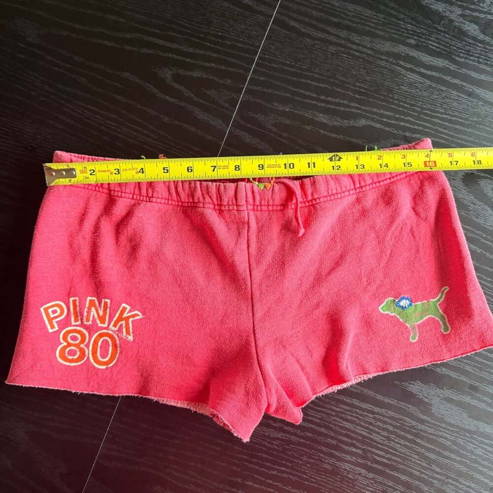 Victoria's Secret PINK Vintage Shorts Size S y2k 80 Floral Dog Embroidery - Picture 6 of 8